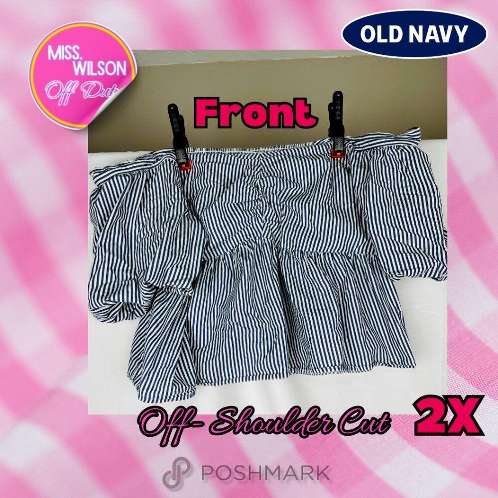 Old Navy Off-Shoulder Cut Peplum Blouse - 2X